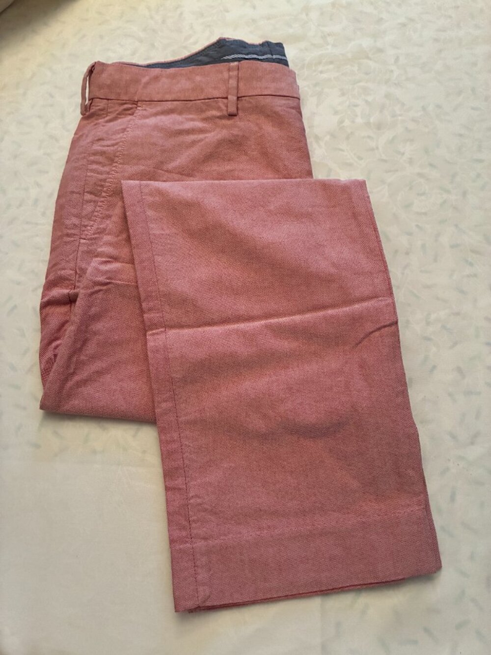 Pants NEW JCREW Bowry Urban Slim. sz 33x30 100% cotton light red